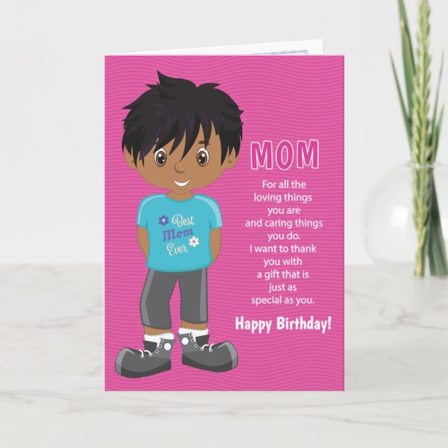 Carte Coupons d'anniversaire pour maman - Multicultural  (Devant)