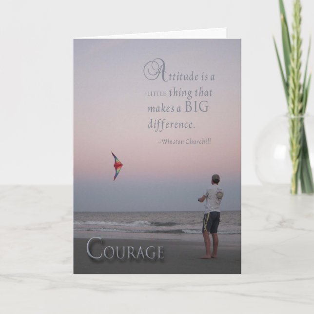 Carte Courage - encouragement au cancer (Devant)