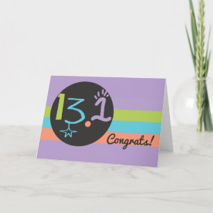 Carte Coureur Congrats Eclectique 13.1 Marathon