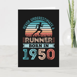 Carte Coureur né en 1950 70e anniversaire Cadeau coureur