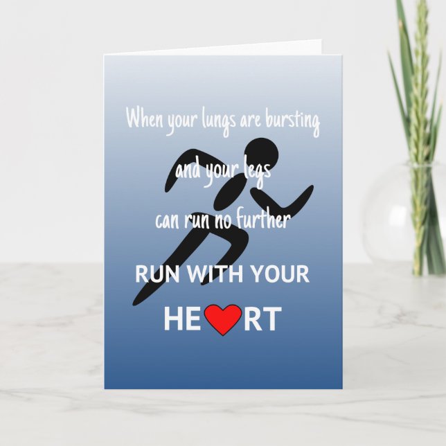 Carte Courez avec votre motivation cardiaque (Devant)