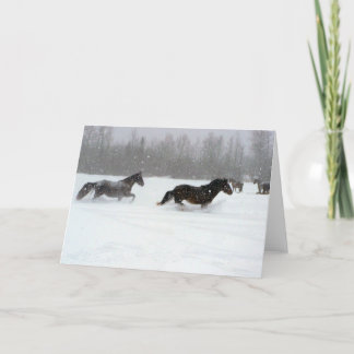 Carte Courir dans la neige