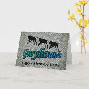Carte Courir Greyhounds Anniversaire personnalisé