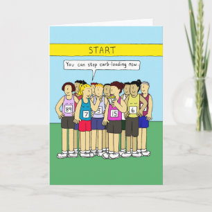 Carte Courir l'Humour pour ses carbes de manger