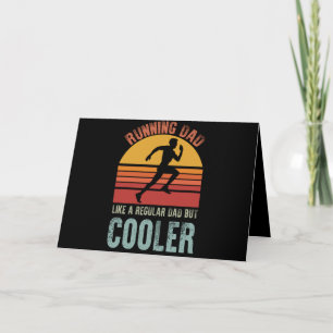 Carte Courir papa Fête des pères Cadeau Marathon coureur