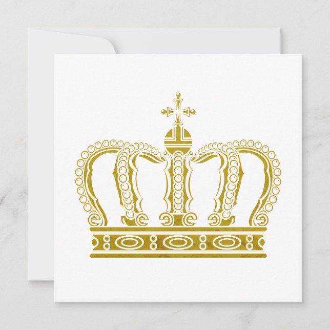 Carte Couronne d'or - luxe royal (Devant)