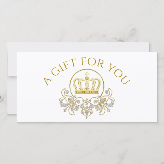 Carte Couronne d'or - luxe royal (Devant)