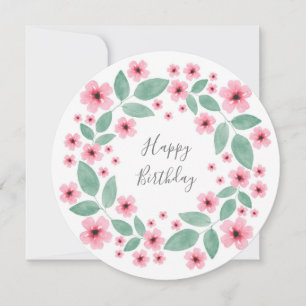 Carte Couronne rose florale