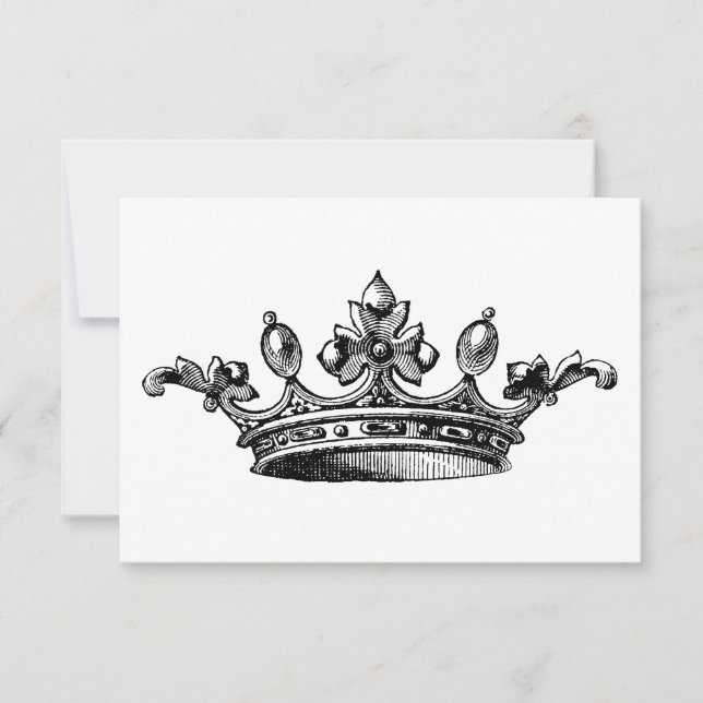 Carte Couronne royale vintage (Devant)