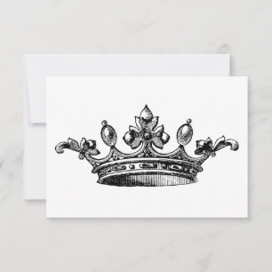 Carte Couronne royale vintage