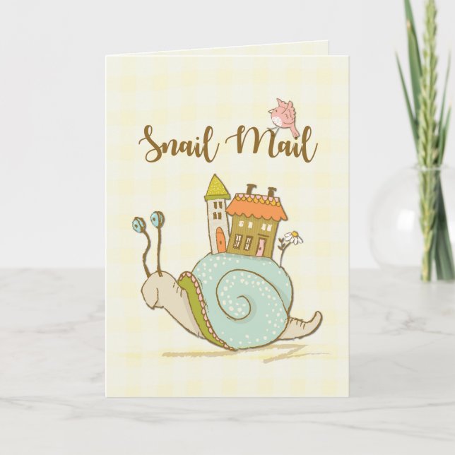 Carte Courrier d'escargot Bonjour (Devant)