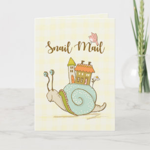 Carte Courrier d'escargot Bonjour