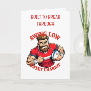 Carte Course à faible puissance Swing Cartoon Rugby Char