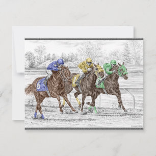 Carte Course à trois chevaux - Cou et Cou