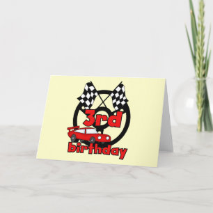 Carte Course automobile 3e anniversaire Tshirts et cadea