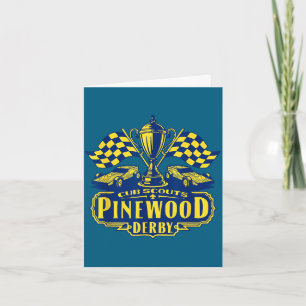 Carte Course de Pinewood derby de louveteaux drapeau à d