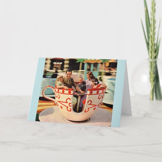 Carte course de thé au parc d'attractions (Devant)