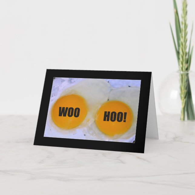Carte COURTISEZ HOO !  Grandes félicitations d'Oeuf-stra (Devant)