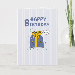 Carte Cousin Anniversaire présent