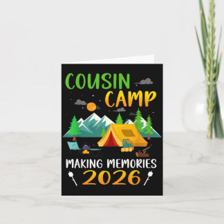 Carte Cousin Camp 2026 Créer des souvenirs Camp d'été