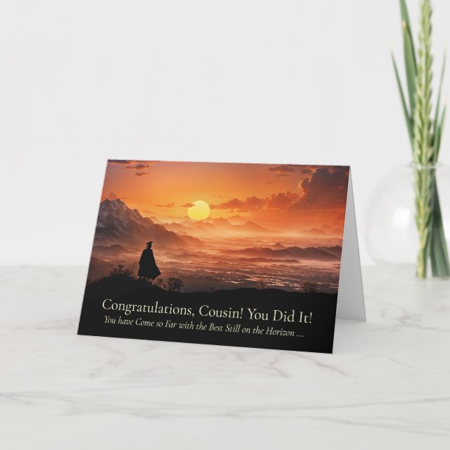 Carte Cousin Congratulations Graduation Inspirational  (Devant)