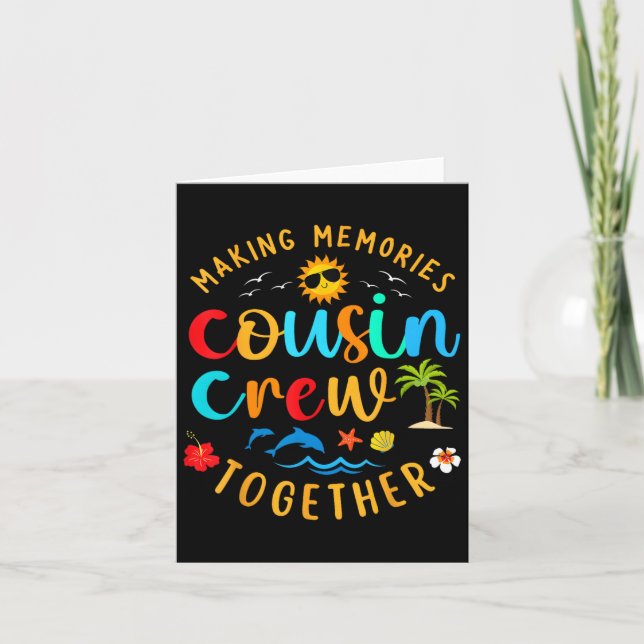 Carte Cousin Crew 2025 Summer Vacation Beach Voyage en f (Devant)
