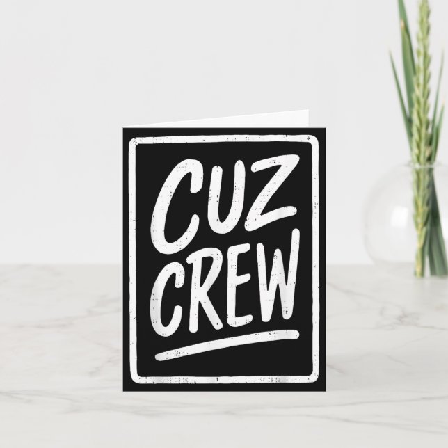 Carte Cousin Crew Family Matching Funny Cousin Squad Tee (Devant)