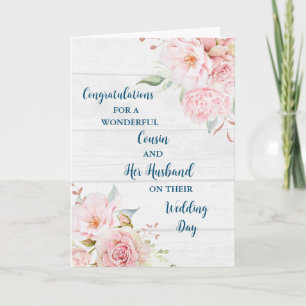 Carte Cousin et son mari Félicitations pour le mariage