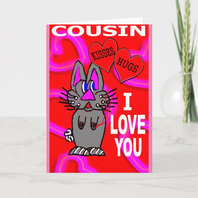 Carte Cousin Je T'Aime (Devant)