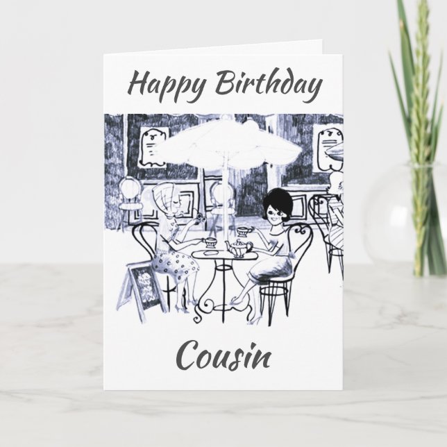 CARTE "COUSIN" JEUX ANNIVERSAIRE (Devant)