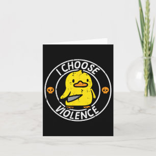 Carte Couteau de canard Je Choisis Funny Sarcasme Joke H