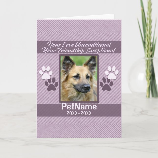 Carte Coutume sans conditions de sympathie d'animal (Devant)