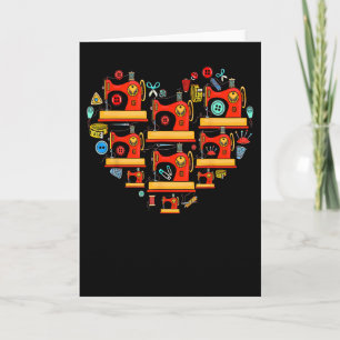 Carte Couture de patchwork de la Saint-Valentin Tenues p