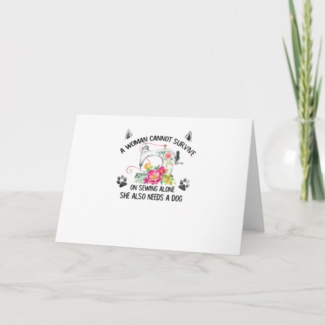 Carte Couture | Une Femme Ne Peut Survivre Seule À La Co (Devant)