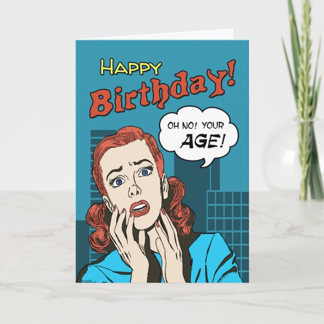 Carte Couverture de bande dessinée amusante pour l'anniv (Devant)