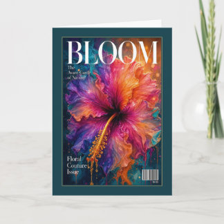 Carte Couverture de magazine Bloom Floral Couture Hibisc