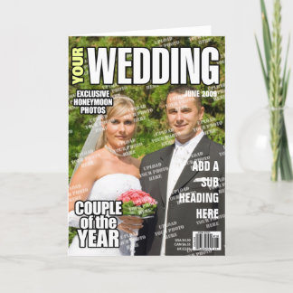 Carte Couverture de magazine personnalisé mariage