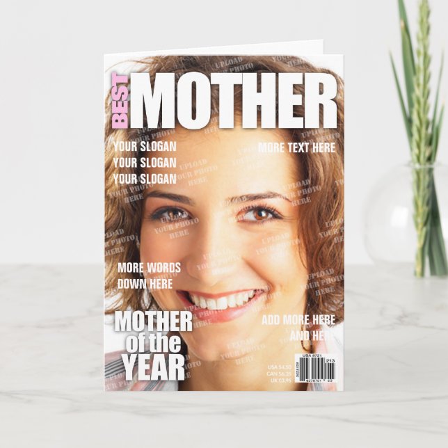 Carte Couverture Magazine Personnalisé De La Mère (Devant)