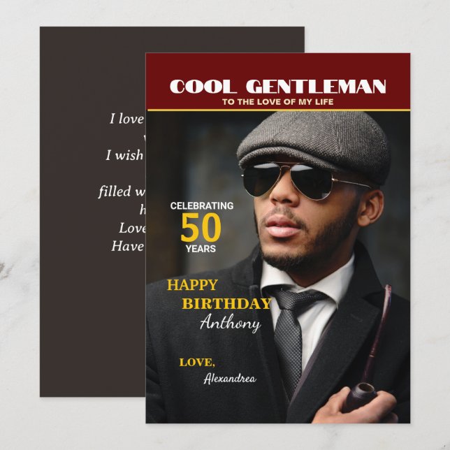 Carte Couverture photo Anniversaire Magazine Personnalis (Devant / Derrière)