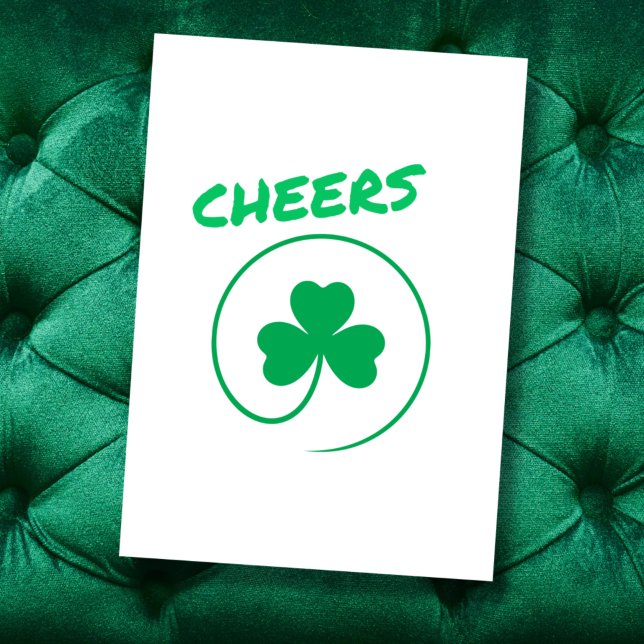 Carte Couverture Shamrock Trèfle Elégant Tout Usage (Créateur téléchargé)