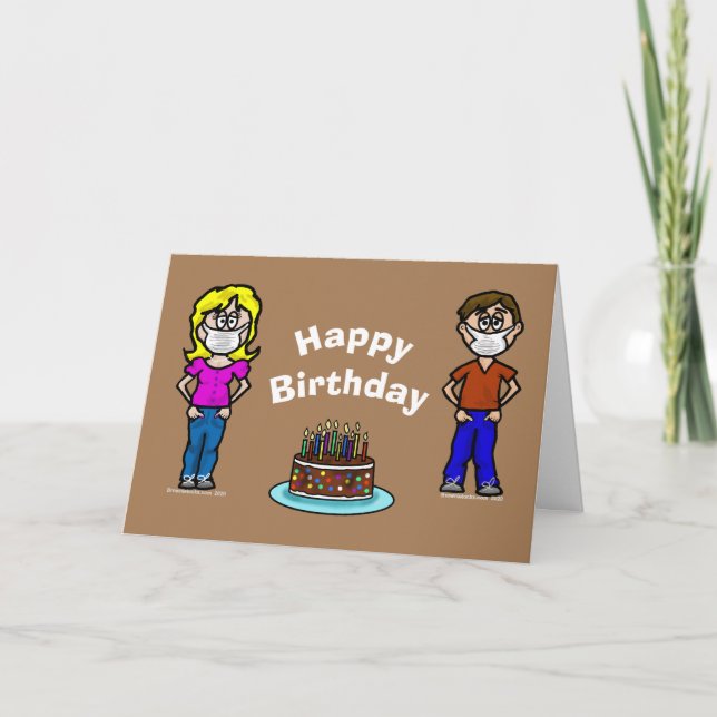 Carte COVID-19 Funny Birthday Card (Devant)
