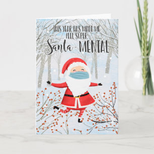 Carte Covid-19 Santa face mask extra sentimental