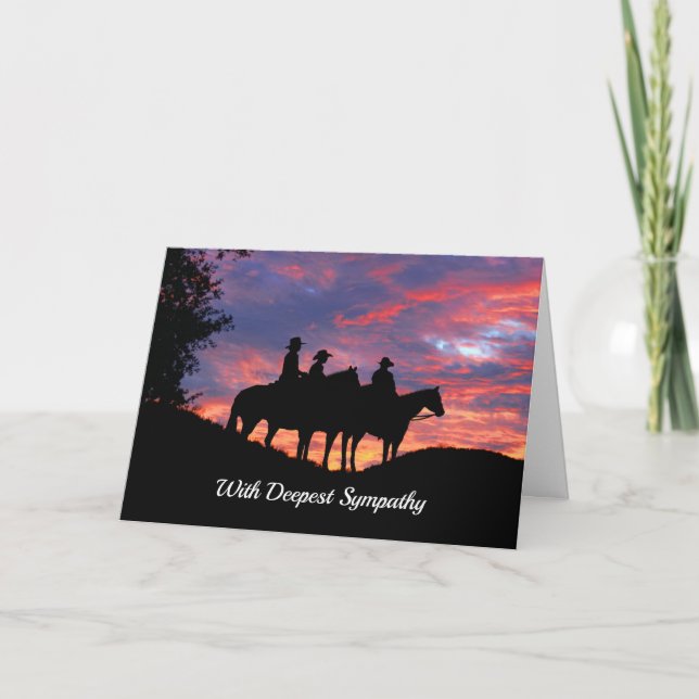 Carte Cow-boys et chevaux Pays Sympathie occidentale (Devant)