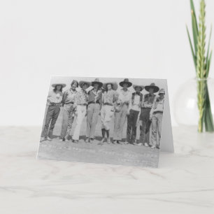 Carte Cow-girls aux jours de frontière de Cheyenne,