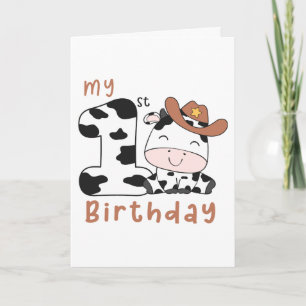 Carte Cowboy 1er anniversaire