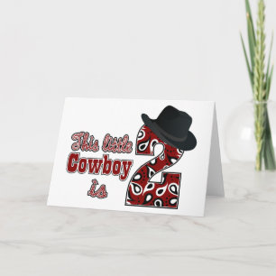 Carte Cowboy 2e anniversaire