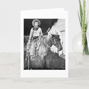 Carte Cowboy américain au Kansas, c.1880 (photo de b/w)