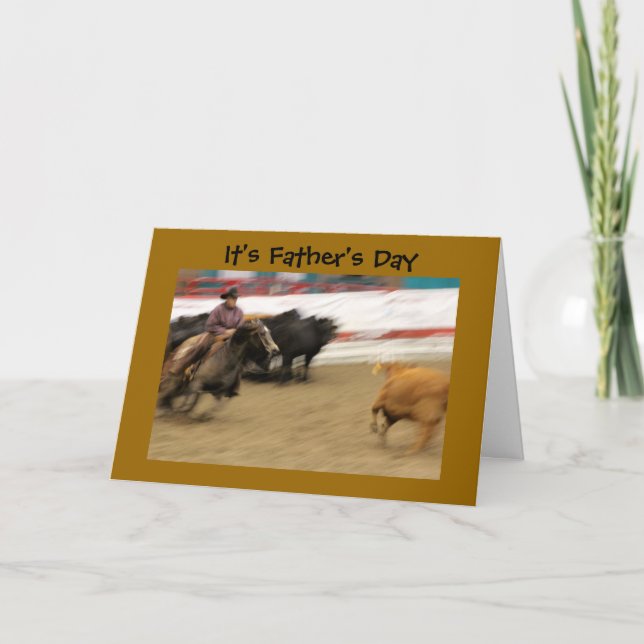 Carte Cowboy and Horse Father's Day Card (Devant)