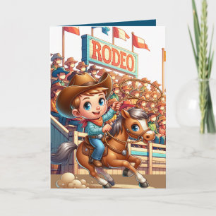 Carte Cowboy de Rodéo Occidental Roping de Veau Personna