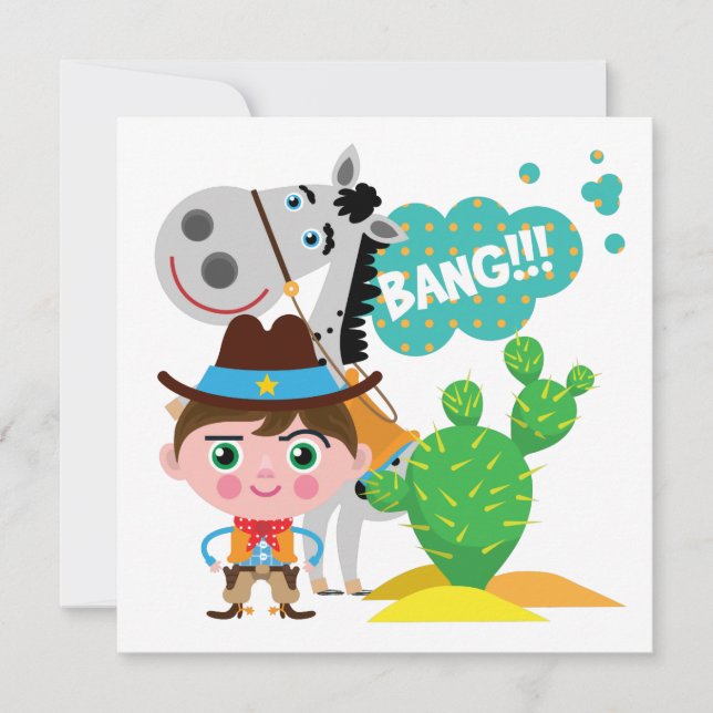 Carte Cowboy et Horse (Devant)